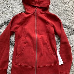 Lululemon scuba hoodie dark sport red size 4 NWT